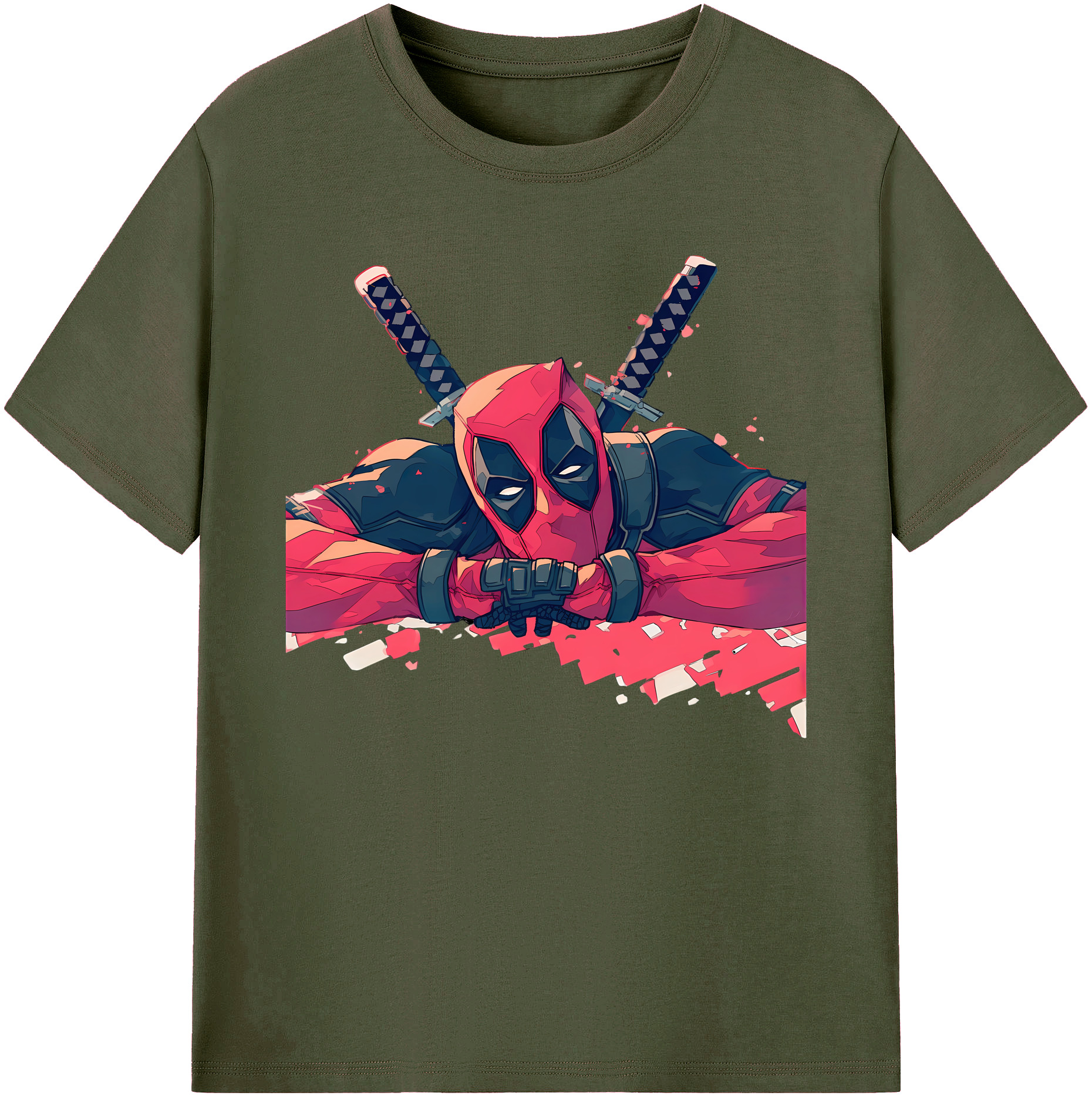 （画像用） Deadpool デッドプール 綿100％ メンズ半袖Tシャツ｜肌触りやわらか＆通気性